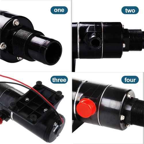 BESTMAN MARINE 12v Macerator Water Pump with Anti Clog Feature! 45 LPM 11.8 GPM RV Marine Boat Waste DC Toilet