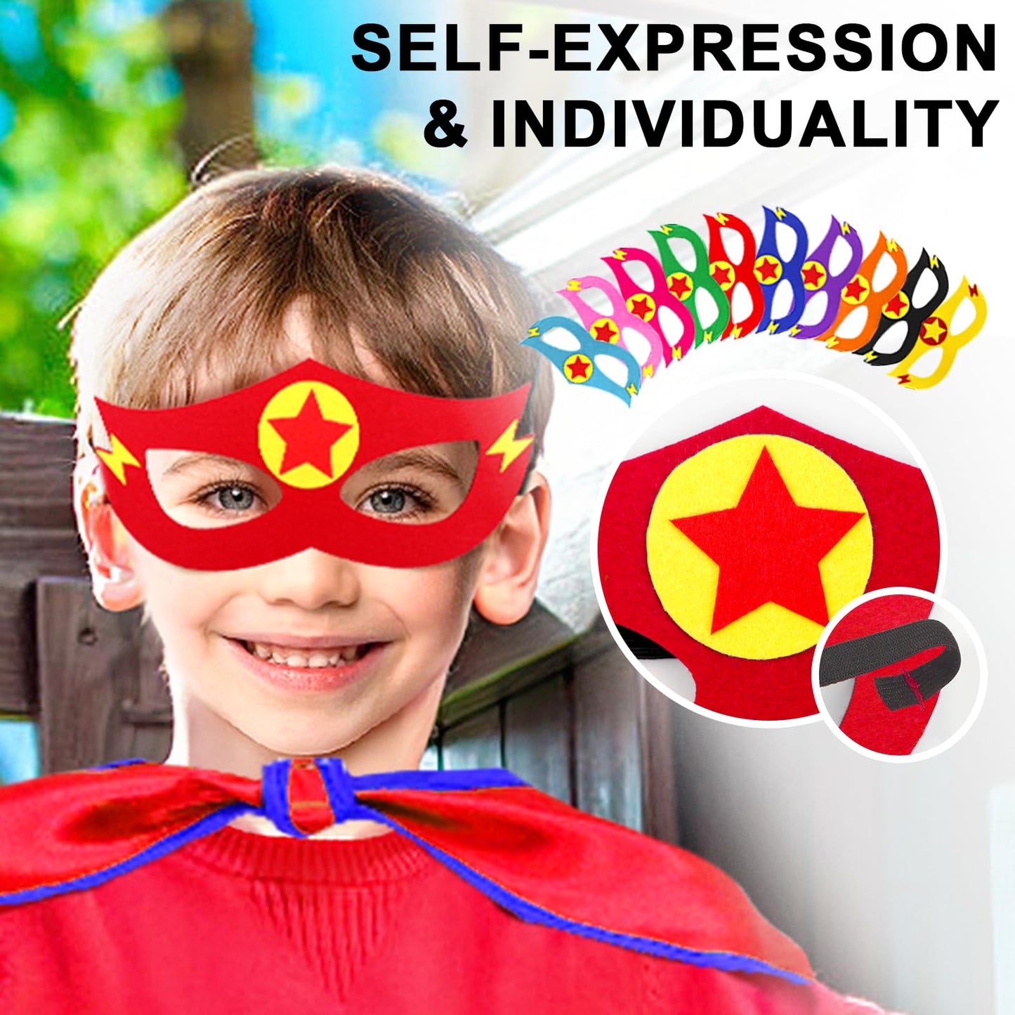 iROLEWIN Superhero-Capes for Kids Bulk 20 Pack Superhero Party Favors Toddler Dress-up Halloween Group Costumes Pretend Play