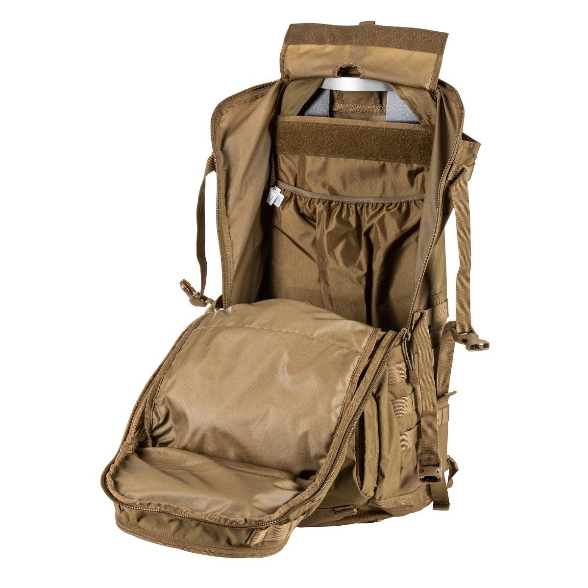 5.11 Tactical Rush 100 Backpack, Large 60L Heavy Duty Deployment Bag, Military Style MOLLE Pack, Style 56555ABR, Large/X-Large, Ranger Green