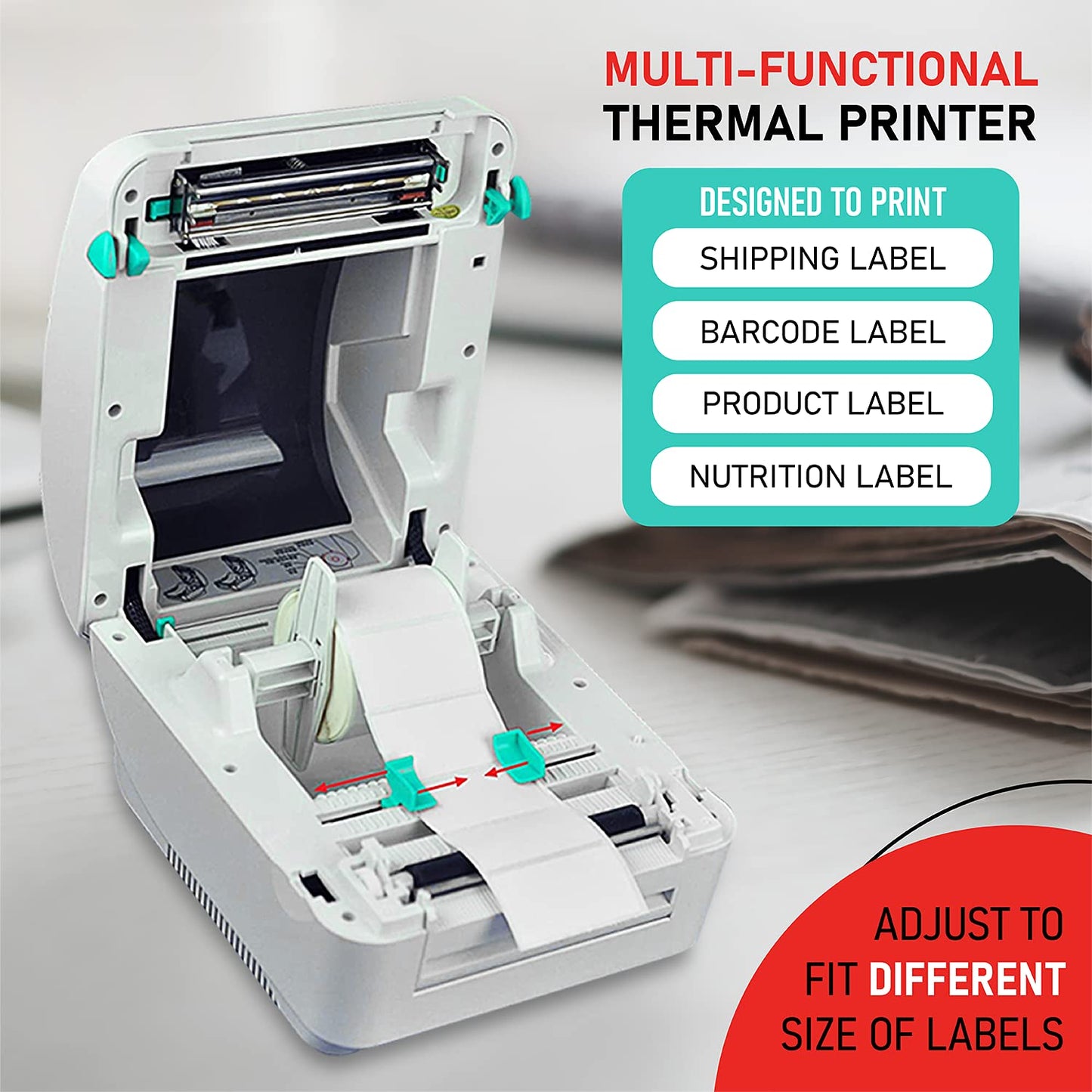 Arkscan 2054A-LAN Ethernet Network Shipping Label Printer for Windows Mac Chromebook iPhone & Android, Support Amazon Ebay Paypal Etsy Shopify ShipStation UPS USPS FedEx, 4x6 Direct Thermal