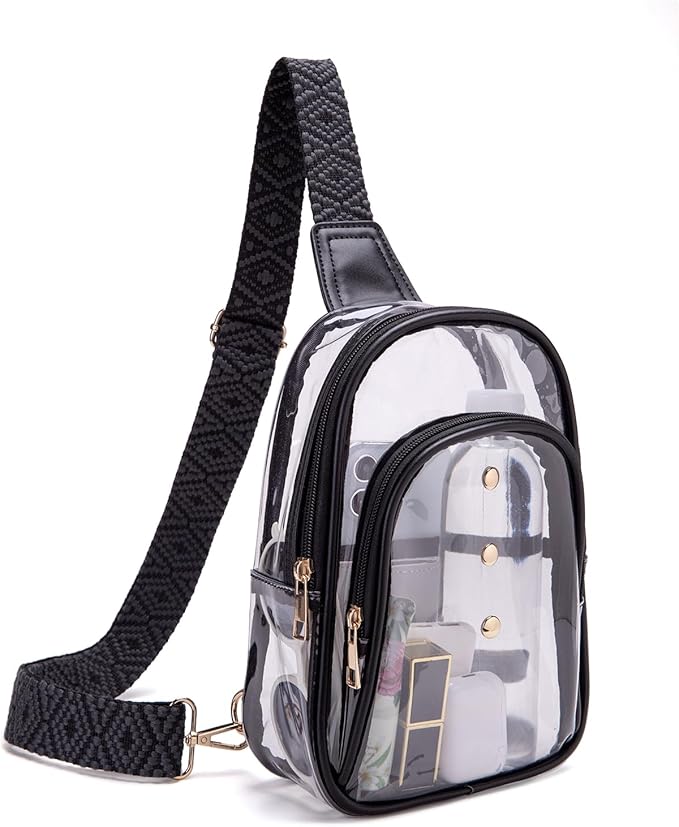 XYWstore Clear Sling Bag for Stadium Events, Crossbody Bag for Women - Stadium Approved