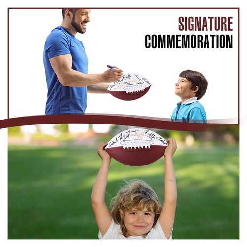 Syhood 9 Pcs Autograph Blank Footballs 12 Inches Sports Outdoor Signing Foot Ball American Footballs for Kids Adults Foot Ball Anniversary Birthday