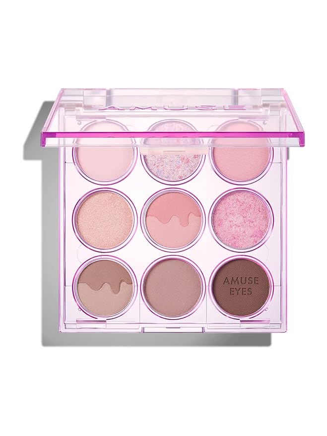 Amuse SEOUL Eye Color Palette 02 COOL ROSE | rose tones | Soft shading, makeup variety of textures, sensuous, vibrant layering, cruelty-free, eco-friendly, vegan