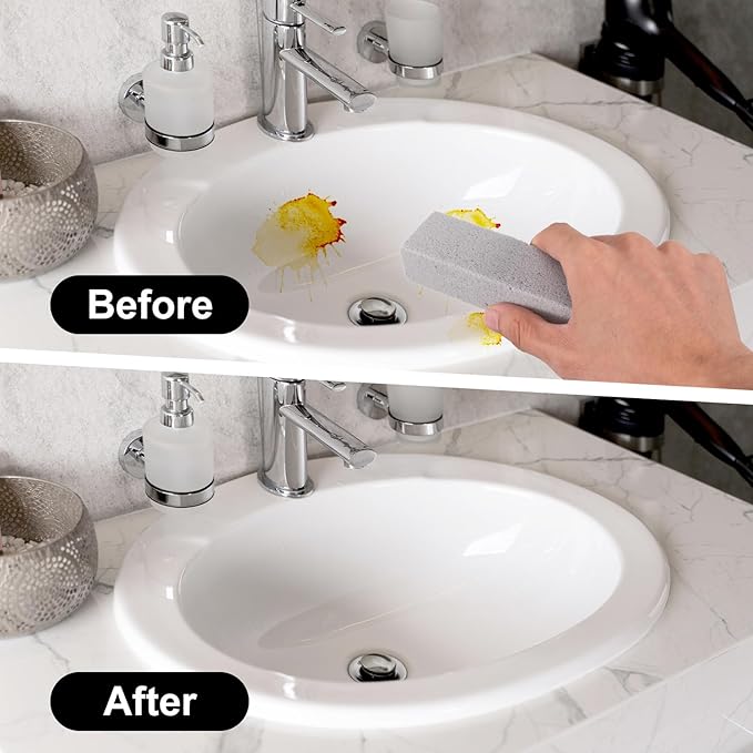 55 Pcs Pumice Stone for Toilet Bowl Cleaning Pumice Scouring Stick Pad Hard Water Stain Remover for Toilet Bathtubs Pool Tile Kitchen Sink Oven Stove Grill Home Bathroom Household