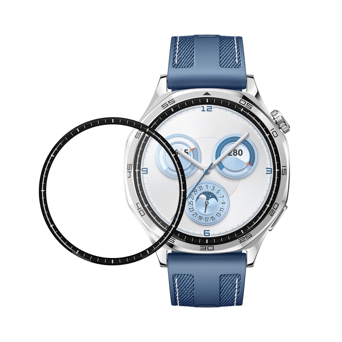 Kwmobile Protective Film Compatible With Huawei Watch Gt5 46Mm Screen Protector - 2X Smart Watch Protector Anti-Fingerprint