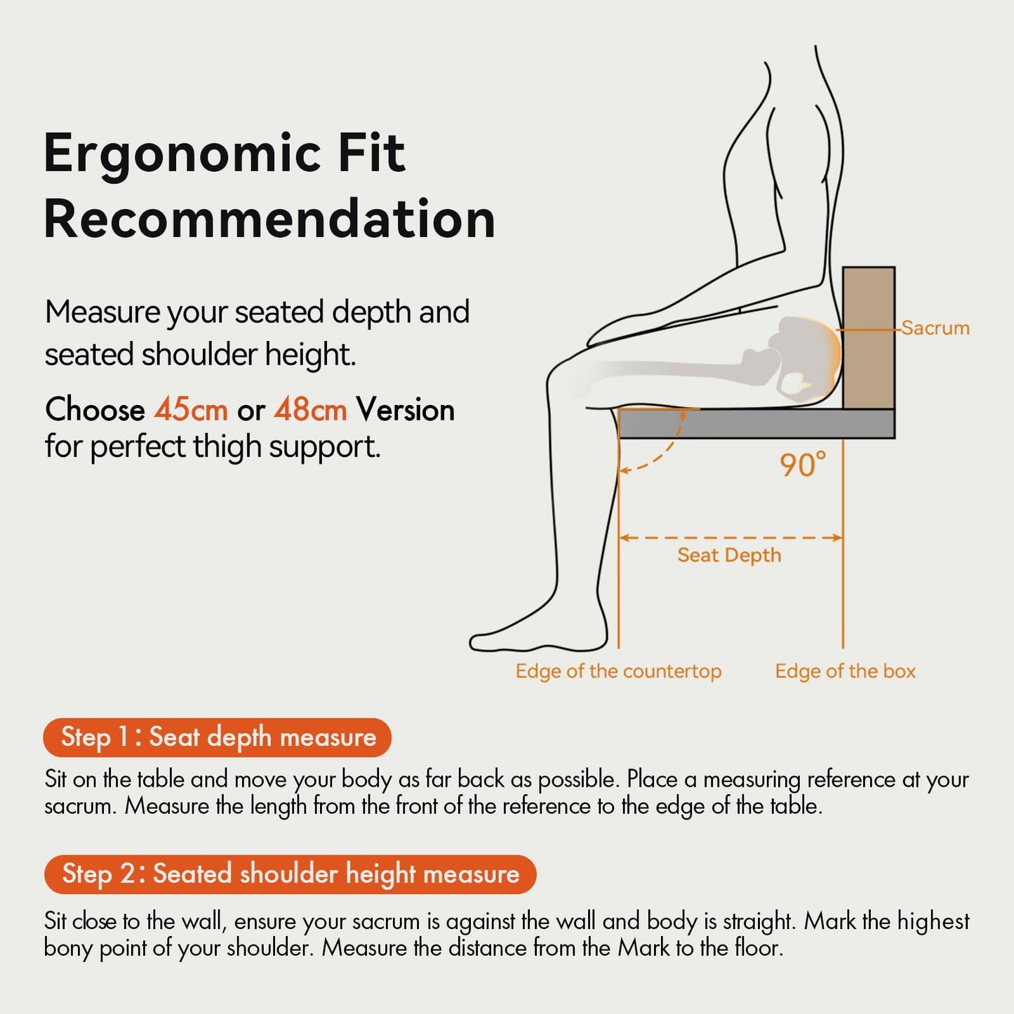 LiberNovo Dynamic Ergonomic Desk Chair + StepSync Footrest Bundle - Comfy Home Office Chair with Adaptive Lumbar Support, 160° Recline & Built-in Spine Stretch, Gray+45cm