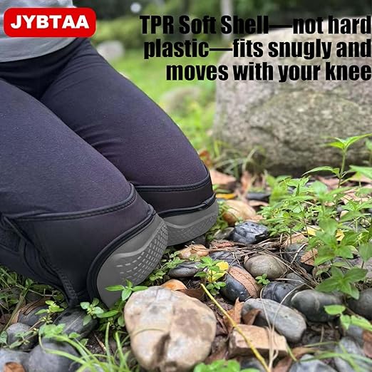 Construction Knee Pads for Men & Women Crawler Gardener, Heavy Duty Knee Protective Gear with Adjustable Straps, Kneeling with Comfort, Profect for Kneeling Crawling Work for Christmas, Gray XL (1 Pair)