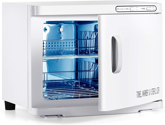 Artist hand Hot Towel Warmer Cabinet, 23L Large Capacity Towel Warmer Fast Heating Stainless Steel Cabinet for Bathroom, Spa Esthetician, Salon, Facial, and Family Use (23L)