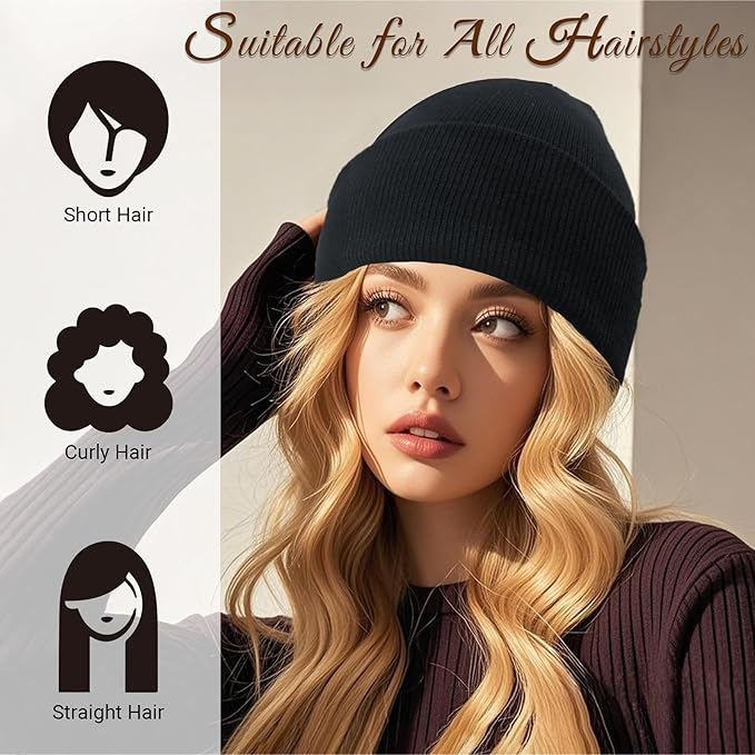 NPQQUAN Unisex Beanie Hats for Men Women Winter Knit Beanies