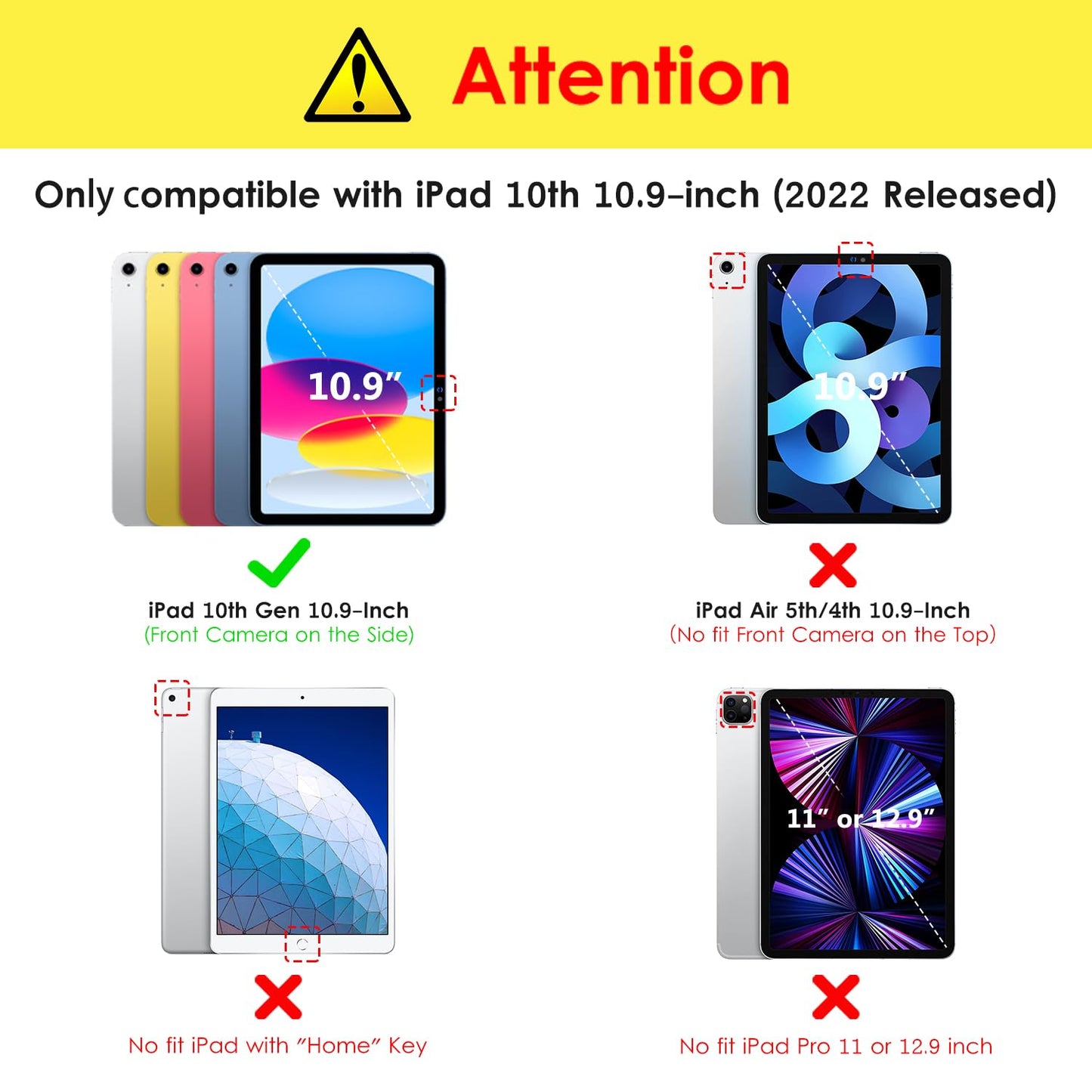 Vikesi For Ipad 10Th Generation Case 10.9 Inch Released In 2022, Matte Slim Hard Back, Soft Tpu Frame, Pencil Holder And Auto Sl
