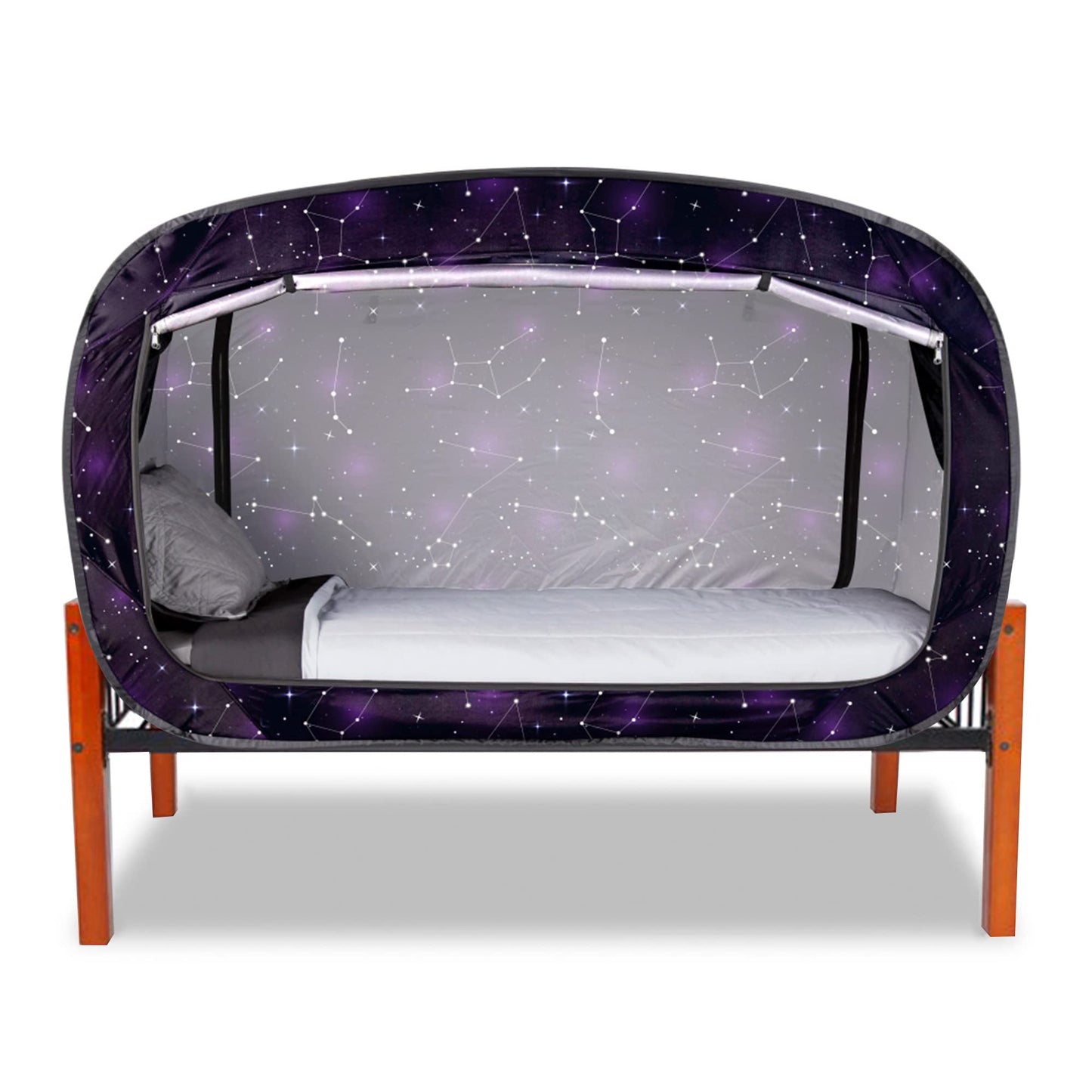 ANC POP Bed Tent Full Bed Canopy Portable Dream Tent for Kids and Adult Indoor Sleeping Tents with 2 Doors Breathable Private Space Tents, Starry Constellation