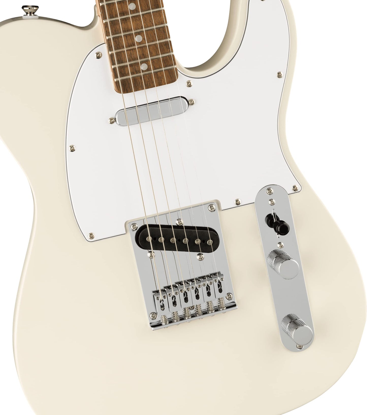 Squier Affinity Series Telecaster Electric Guitar, With 2-Year Warranty, Olympic White, Laurel Fingerboard