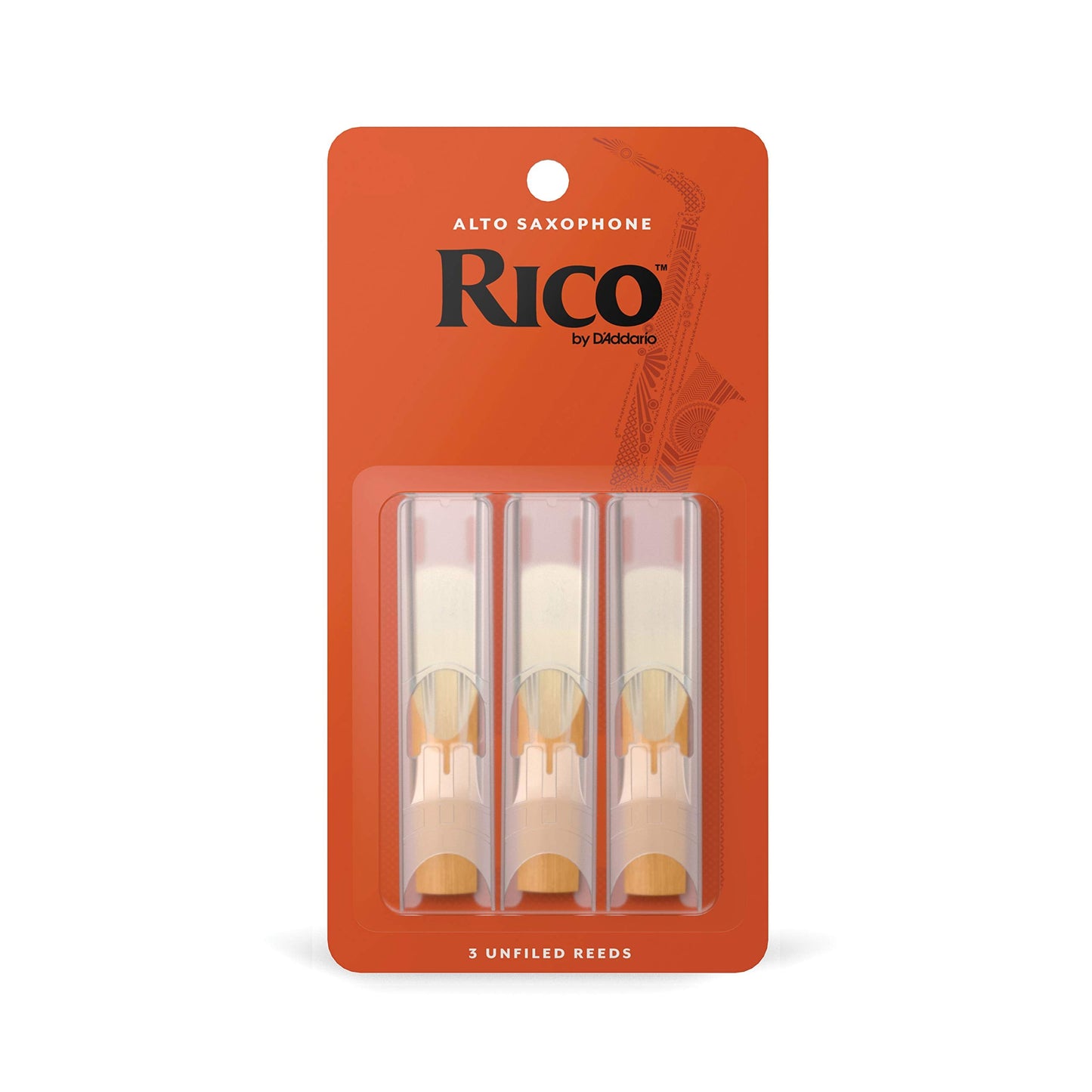 Daddario Woodwinds, Rico Saxophone Reeds, Alto Sax, Rja0330, Strength 3.0, 3-Pack