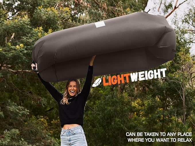 WEKAPO Inflatable Couch Air Lounger Chair - Camping & Beach Accessories, Portable Blow up Sofa for Hiking, Lawn, Indoor/Outdoor Movies & Music Festivals. Lightweight and Easy to Set Up Air Hammock