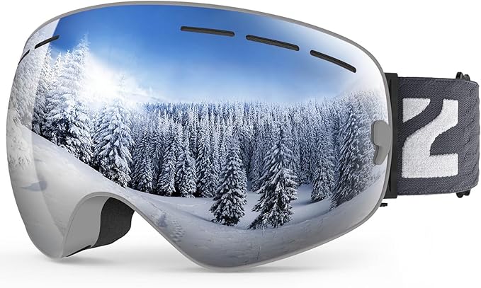 ZIONOR X Ski Goggles - OTG Snowboard Goggles Detachable Lens for Men Women Adult