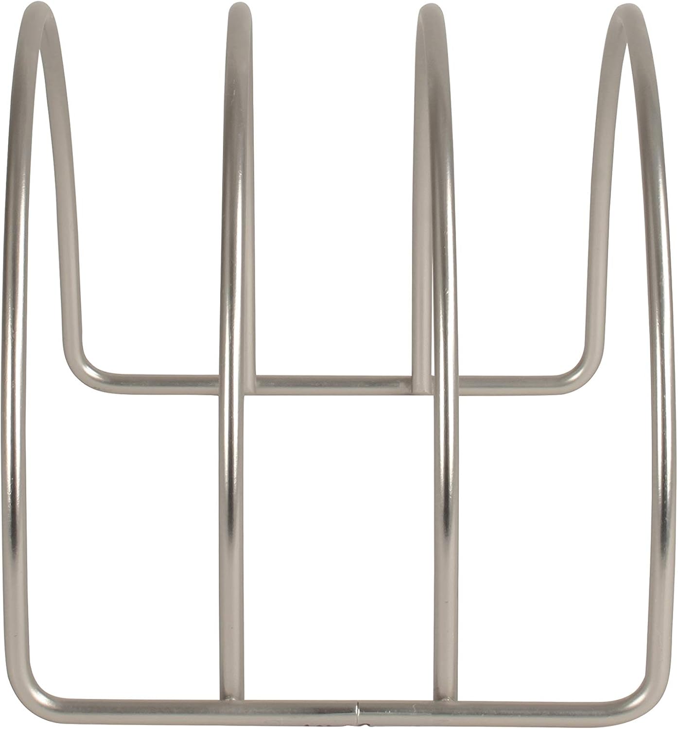Spectrum Kitchen Cabinet Organizer for Plates and Bowls Satin Nickel Arch 3 Slot Cabinet Organizer for Dishes Plates Cutting Boards Cookie Sheets Trays, Lid Organizer Rack for Kitchen Storage