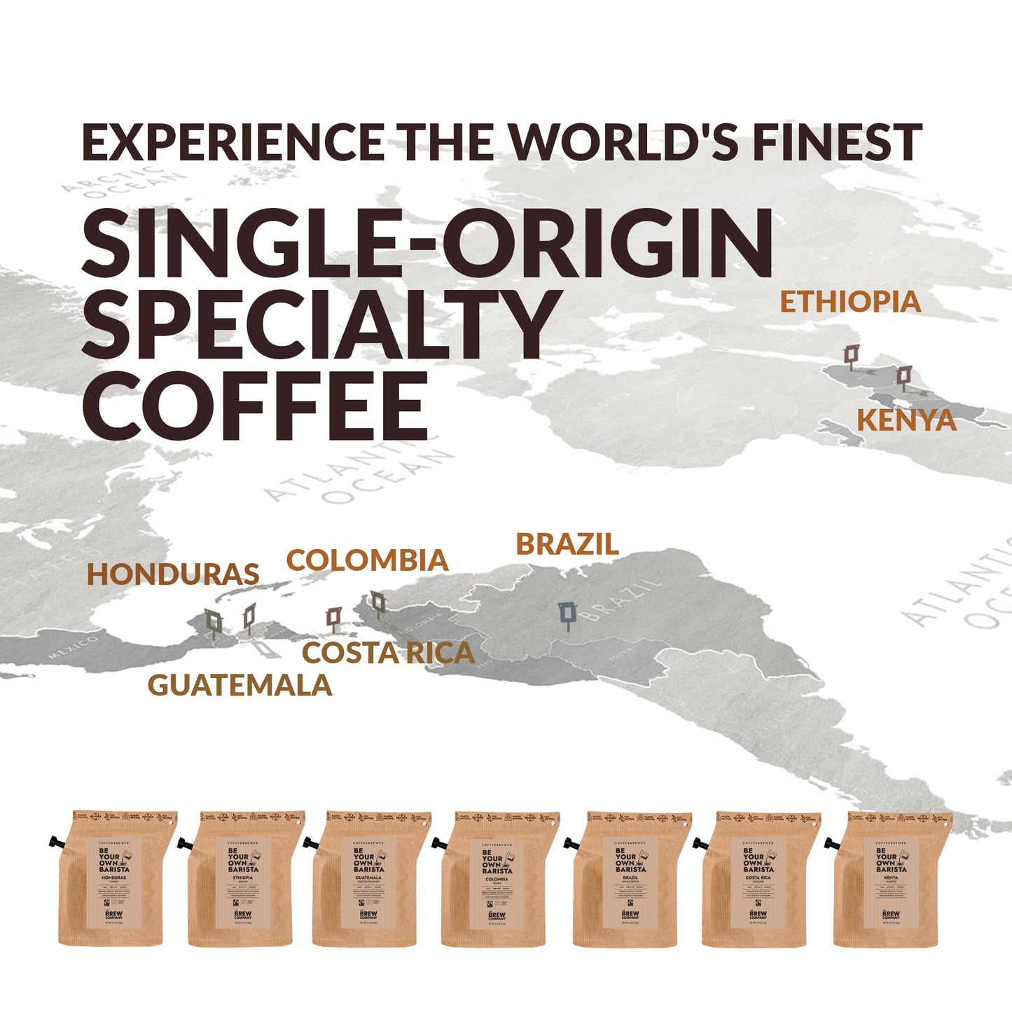Gourmet Birthday Coffee Gift Set for Men & Women - 7 World's Finest Single Origin Specialty & Organic Coffees in Innovative Brewers | Sampler Box for Coffee Lover to Brew & Enjoy Anytime, Anywhere