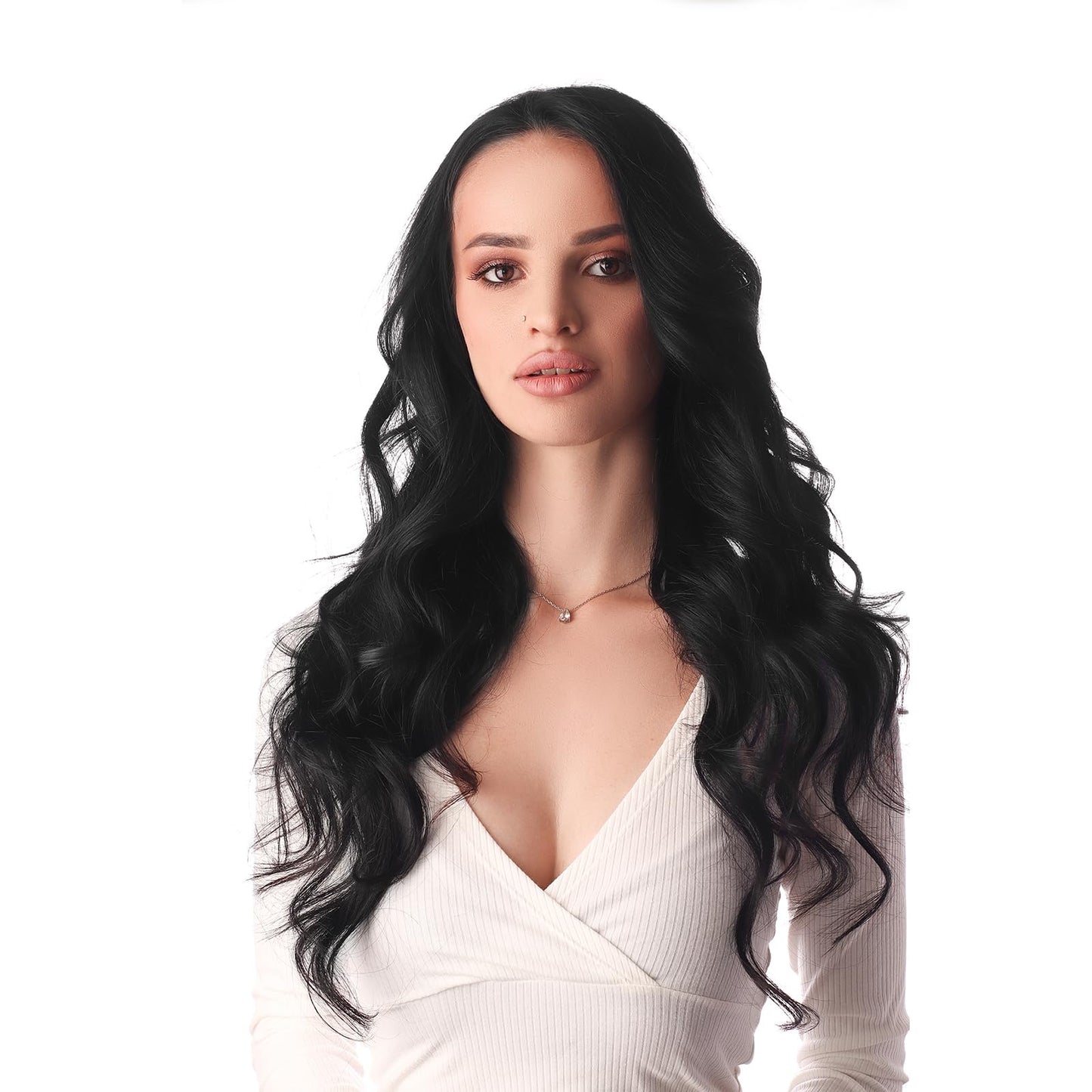 Full Shine Virgin Tape in Hair Extensions Color 1 Jet Black Tapes Extensions 14 Inch Remy Hair Extensions Tape in 25 Gram Double