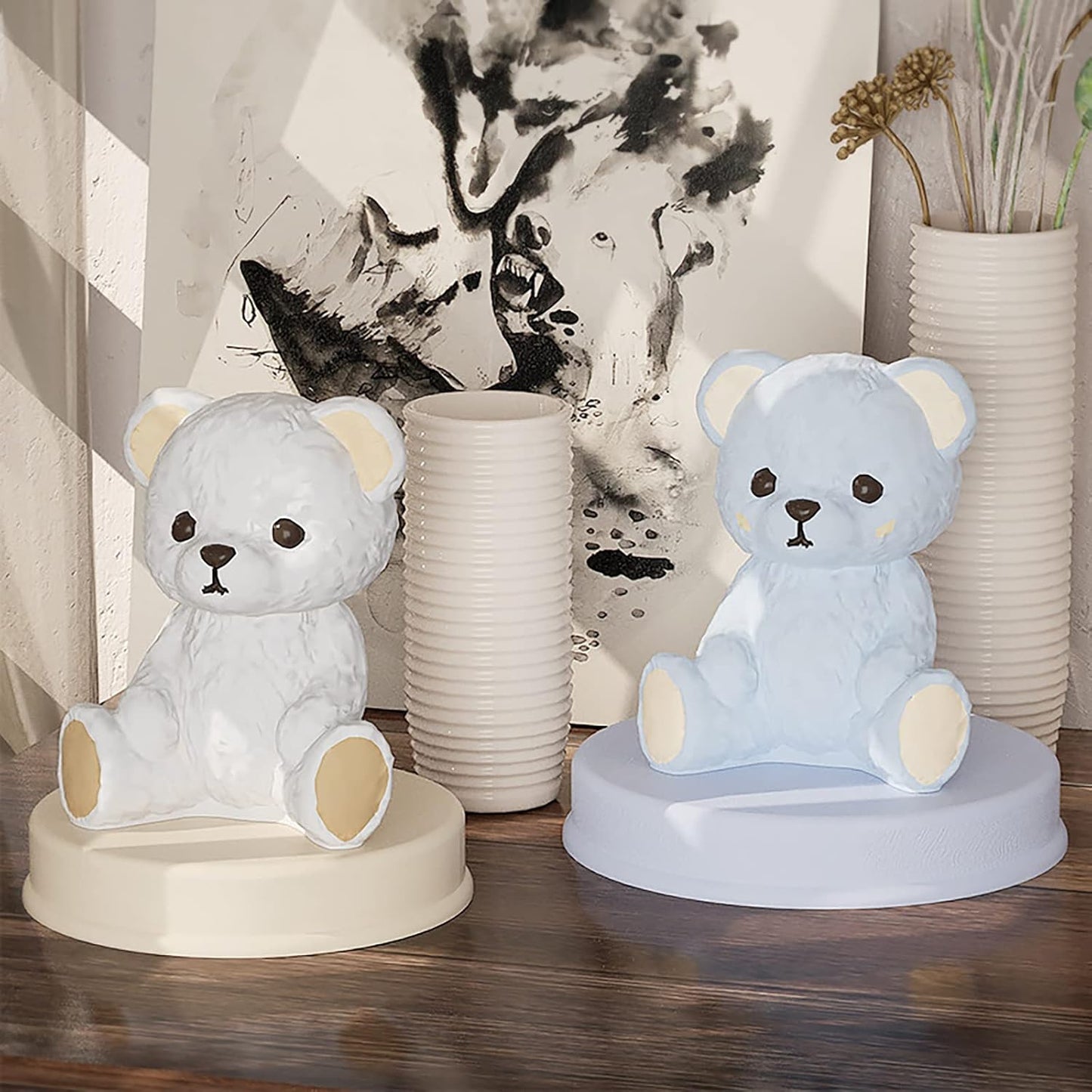 2 Pack Animal Mold - Different Silicone Molds for Candle Making, Resin Casting, Soap Making & Home Decor