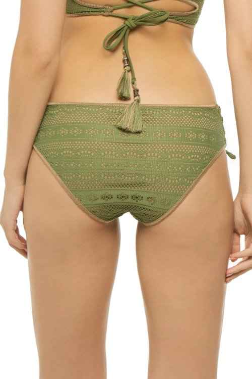 BECCA Women's Standard Wanderlust Hipster Bikini Bottom, Cheeky Coverage, Swimwear Separates, Agave Tan, Small