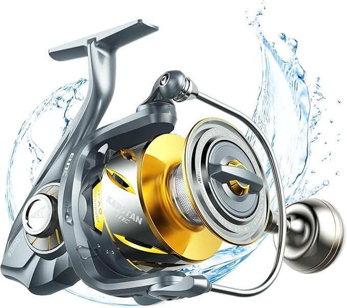 KastKing Kapstan Elite Saltwater Spinning Fishing Reel, Up to 55LBs Max Drag, IPX6 Waterproof & Corrosion-Resistant Bearin...