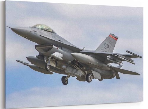 MGSBCXN F-16 Fighter Airplane Canvas Wall Art Prints F-16 Fighting Falcon Fighter Jet Poster Aviation Wall Art Decor U.S Air Force Picture Artwork Military Plane Decoration for Room - 28x40 Inches
