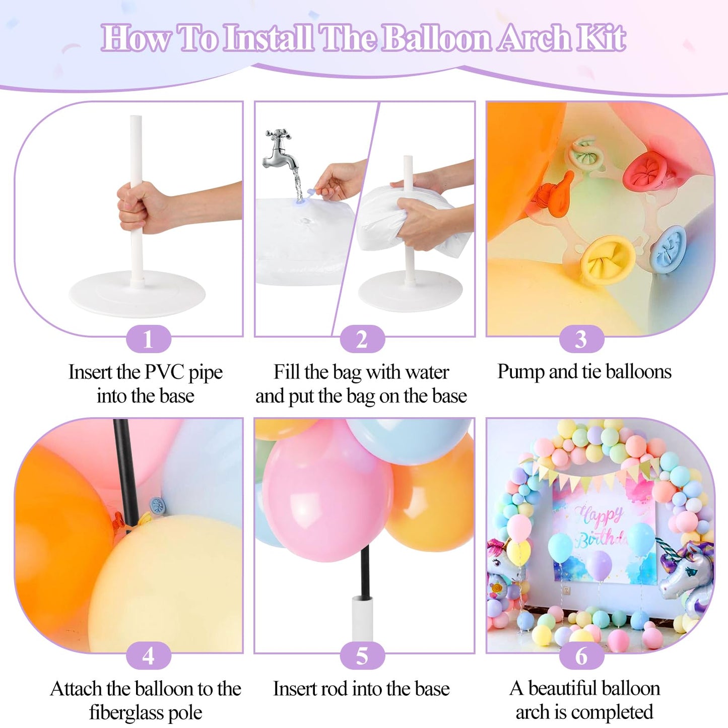Balloon Arch Kit, 10FT Wide & 7.5FT Tall Adjustable Frame, Balloon Arch Stand ideal for Party Decorations – Wedding, Birthday, Baby Shower Backdrop, Arch for Balloons, Balloons Not Included