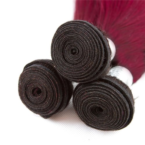 Labamiya Human Hair Bundles 20 22 24 Inch Straight Burgundy 99J Bundles Human Hair 11A Brazilian Virgin Quick Weave Hair for Black Women