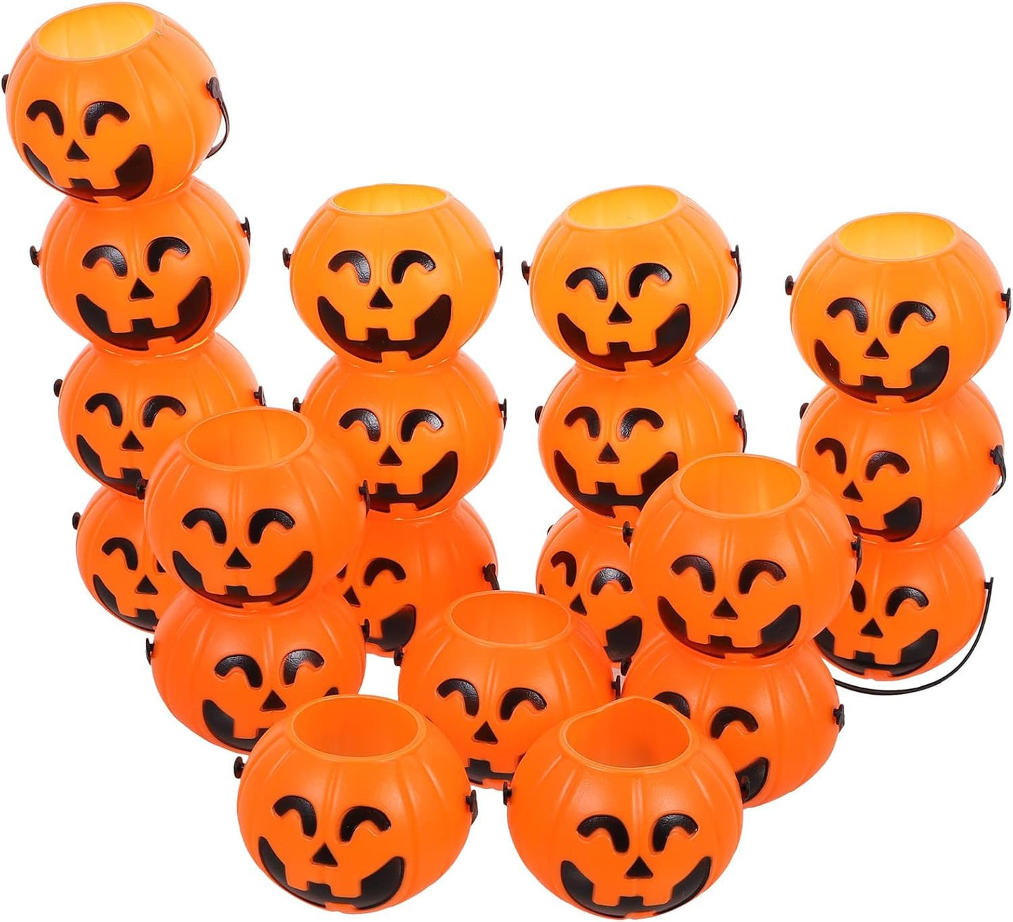 HEALLILY 20 Pcs Halloween Pumpkin Candy Buckets for Nightclub Bar