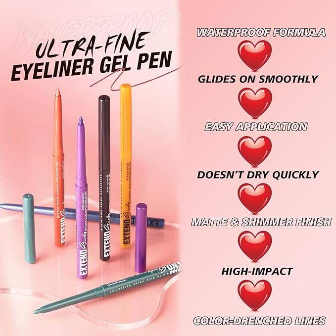 Grey Gray Eyeliner Waterproof Glitter Retractable Gray Grey Eyeliner Pencil Long Lasting Smudge-proof Hypoallergenic (10#)