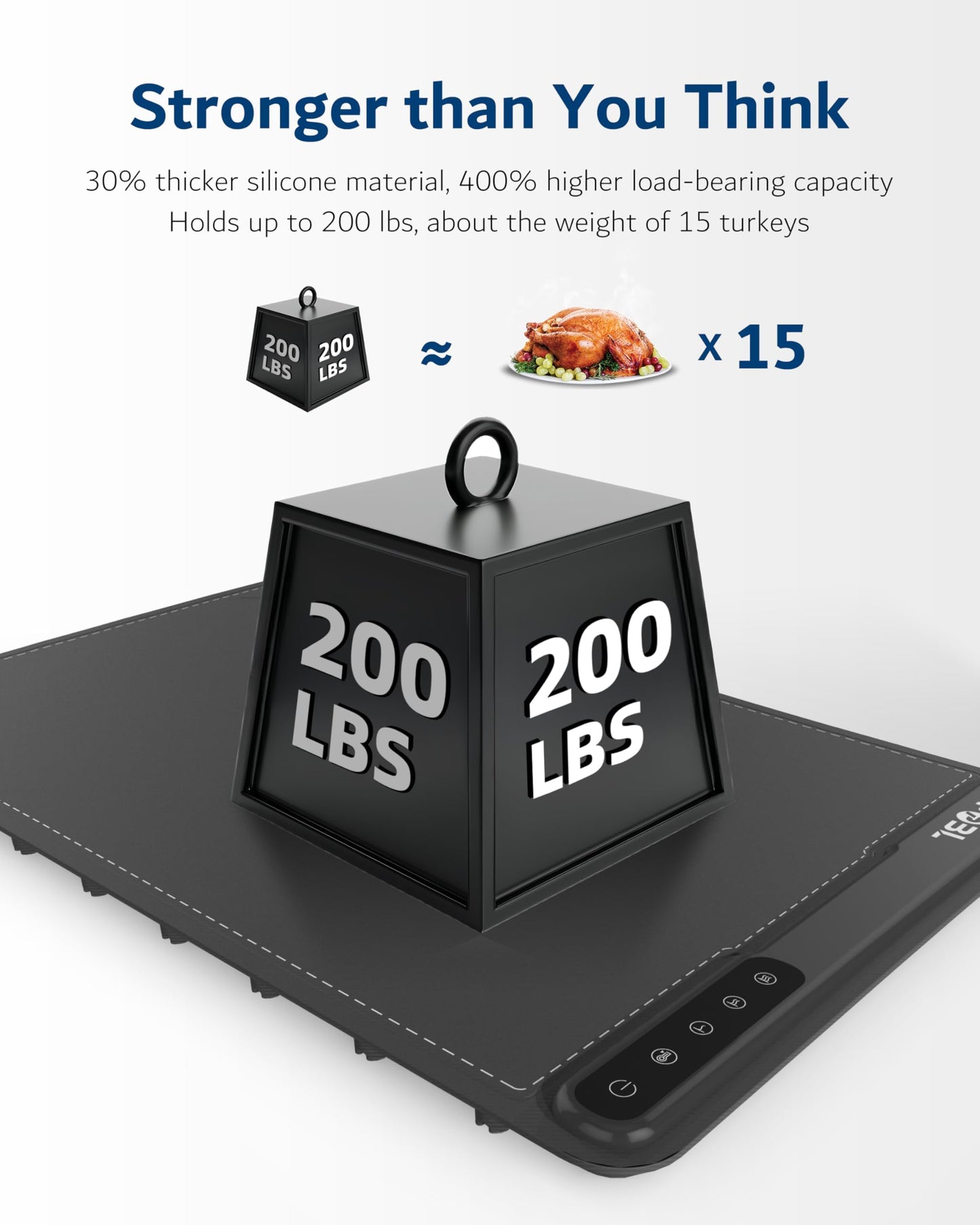 Warming Mat for Food -Electric Food Warming Tray (24"x16"), Rapid Full-Surface Heating, Portable & Rollable Versatile Food Warmer for Countertop, Perfect for Gatherings, Parties &Everyday Use(GRAY)