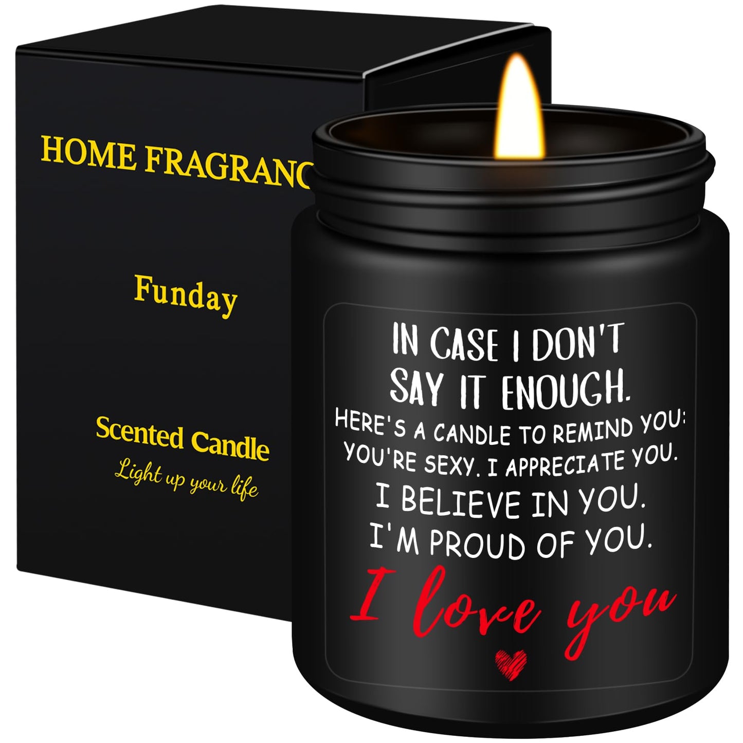 Homsolver Anniversary Wedding Birthday Gifts for Him Boyfriend Husband, Unique Romantic Gift for Him Lavender Candle, Funny Romantic Anniversary Birthday Gifts for Him,Boyfriend, Husband