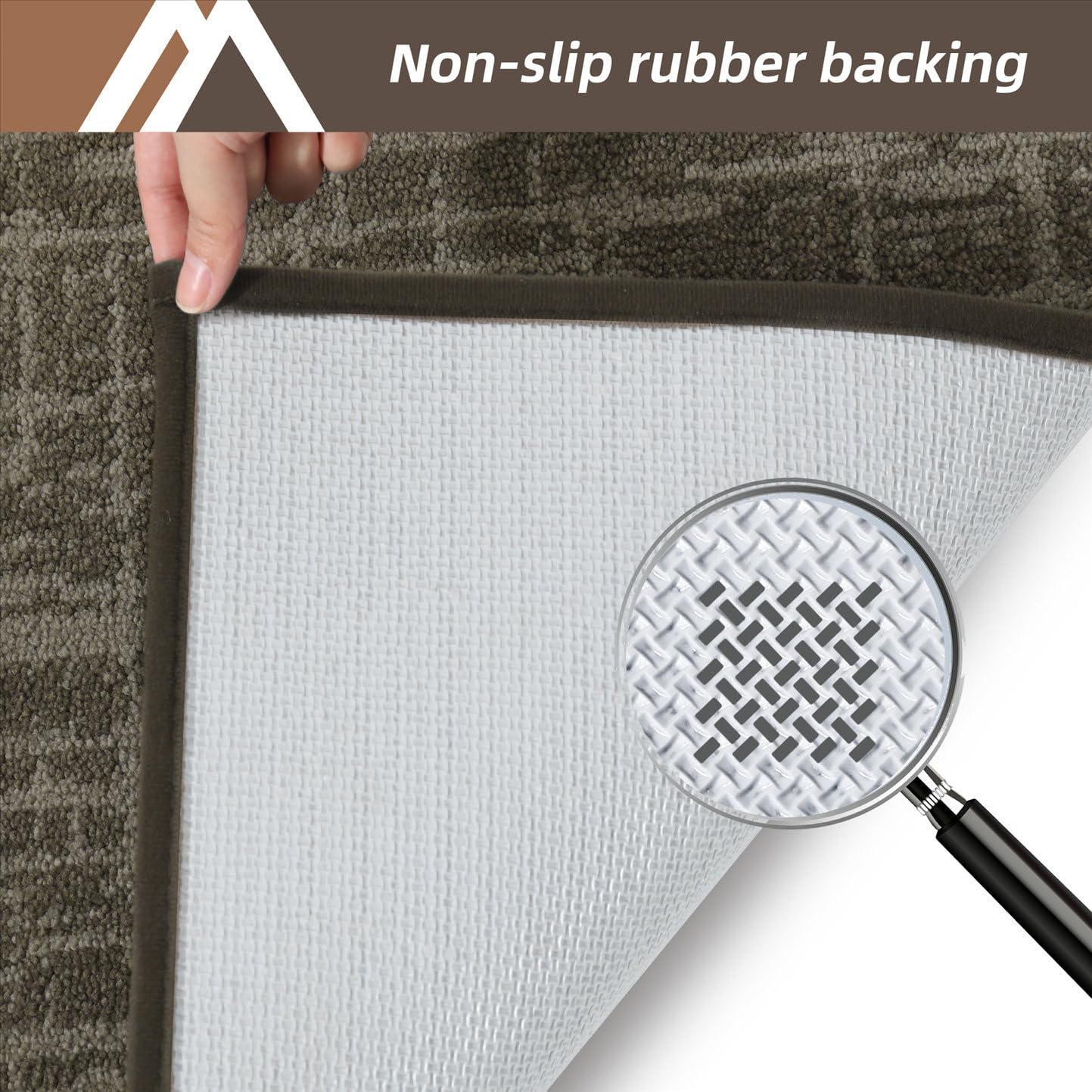 COSY HOMEER-Dirt-Trapper-Door-Mat 32"x48" Non-Slip Entryway Rugs Washable Welcome Mat Absorbent Entrance Mats Low Pile Dog Door Mats for Front Back Doomats and Wet Shoes,Light Brown