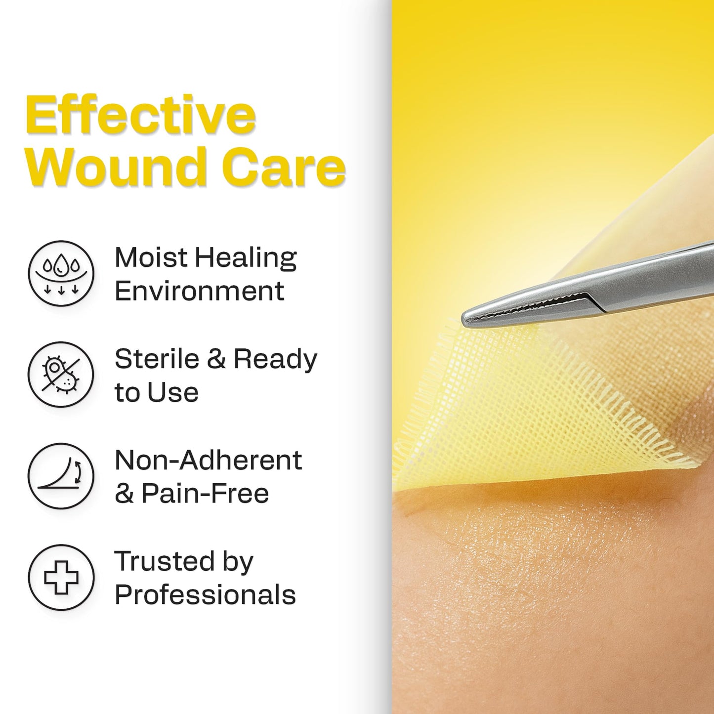 AWD Medical Xeroform Petrolatum Dressing 5x9 - Non-Adhering Gauze Pads - Fine Mesh Gauze Patch Sterile - Healthcare Supplies for Wound Care, Burns, Lacerations, & Skin Grafts Aide (Box of 25, 5"x9")