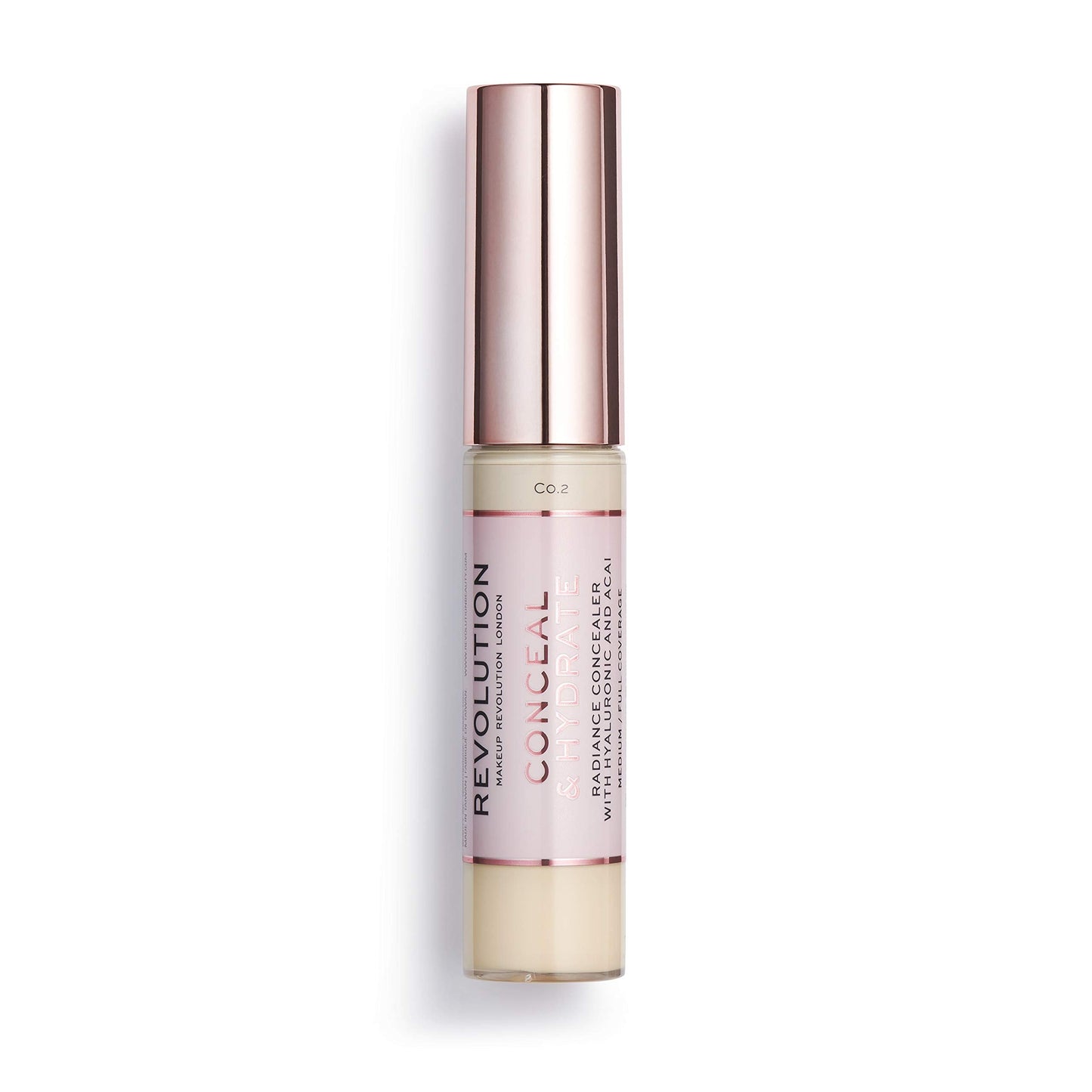 Makeup Revolution Conceal and Hydrate Concealer, Full Coverage & Matte Finish, C0.5 for Fair Skin Tones, Vegan & Cruelty-Free, 0