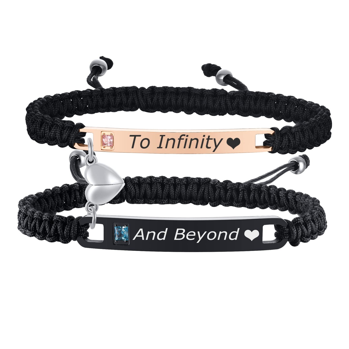 MEALGUET to Infinity and Beyond Couple Bracelet,Hand Braided Couple Bracelets Set Mutual Attraction Relationship Bracelet Person
