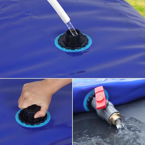 HZGREEN Water Bladder 1000L/260G Water Tank Storage Container Foldable Portable Large Capacity Soft Bag Suitable for Outdoor Easy to Carry Out
