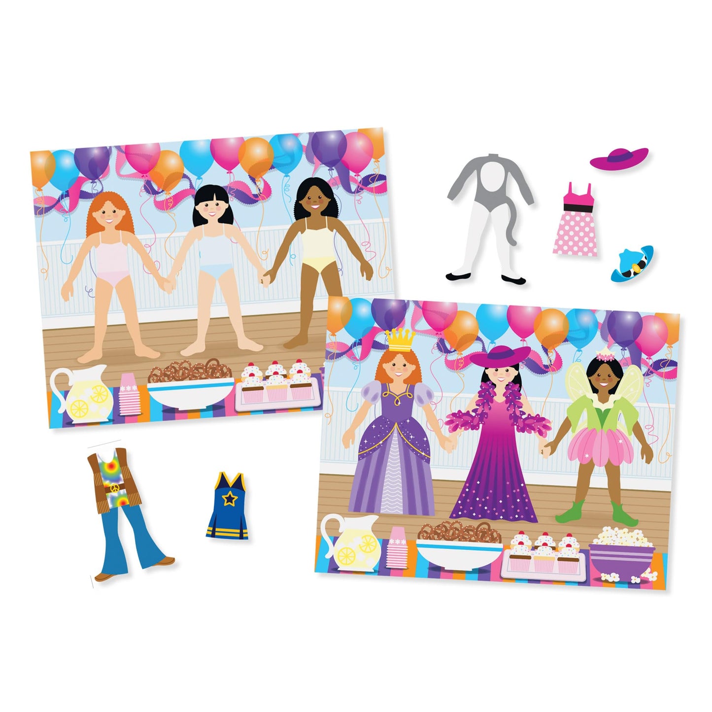 Melissa & Doug Reusable Sticker Pad: Dress-Up - 165+ Reusable Stickers - Removable Stickers, Kids Fashion Activities, Restickable Sticker Book for Kids Ages 3+