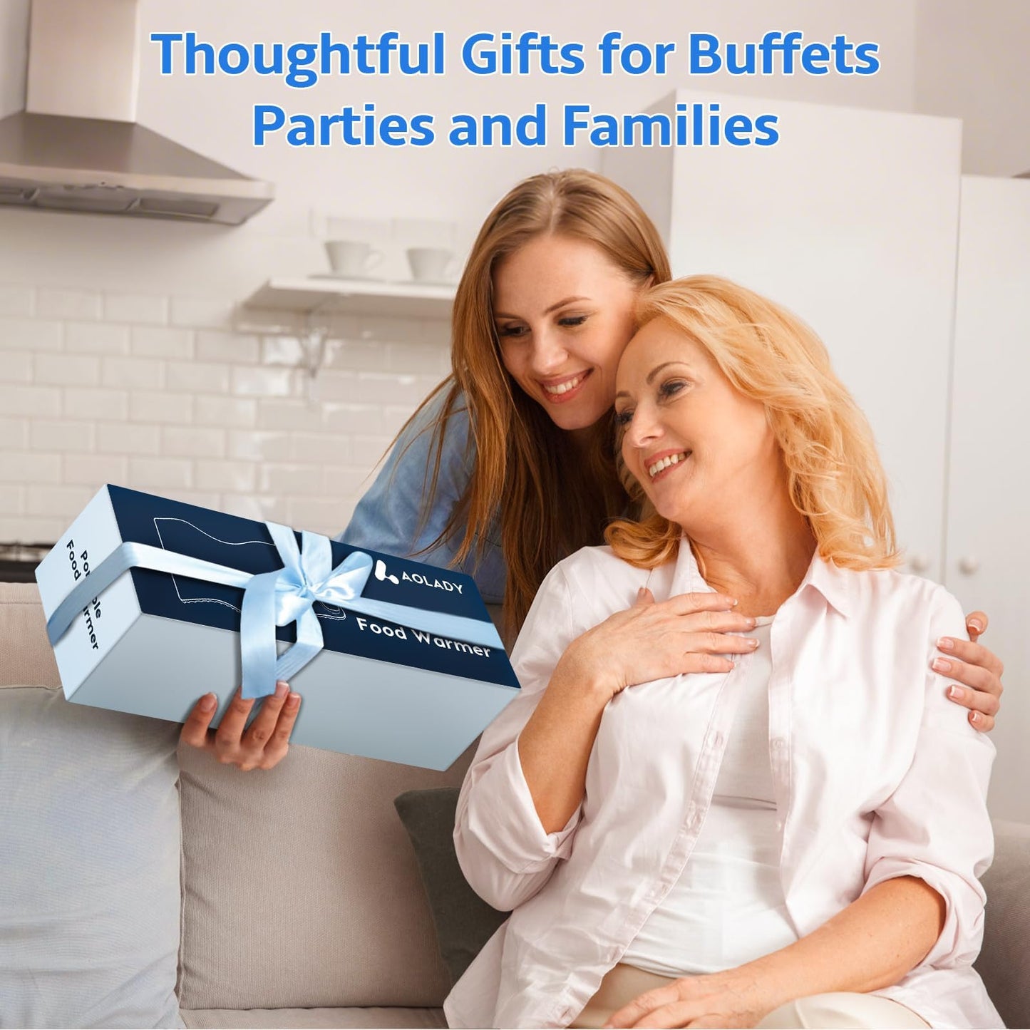 Warming Mat for Food, House Warming Gifts New Home, Birthday Gifts for Mom Dad Women Men, 15"x23.6" Chafing Dishes for Buffet with APP Controller, Multiple Temperature and Timer Levels, Blue