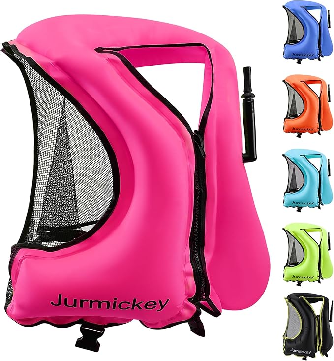 Snorkel Vest for Adults, Inflatable Snorkeling Vest for Men & Women, Portable Swim Jacket & Buoyancy Vest for Snorkeling, ...