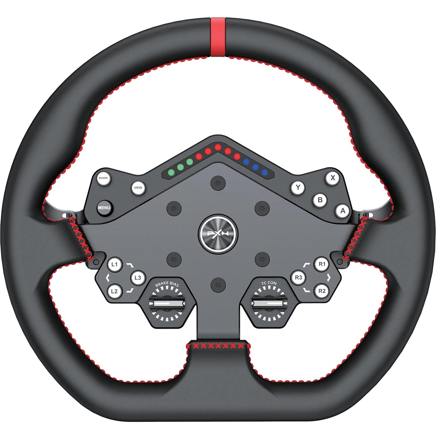 PXN W DS R2 Gaming Racing Wheel – Quick Release, 4 Paddle Shifters, Dynamic RGB Rev Lights, Microfiber Leather Grip, 11.8-Inch PC Steering Wheel, Compatible with VD4 / VD6 / VD10 Direct Drive Bases