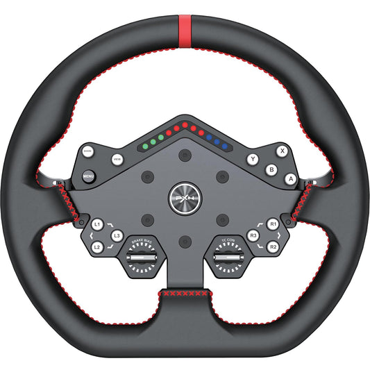 PXN W DS R2 Gaming Racing Wheel – Quick Release, 4 Paddle Shifters, Dynamic RGB Rev Lights, Microfiber Leather Grip, 11.8-Inch PC Steering Wheel, Compatible with VD4 / VD6 / VD10 Direct Drive Bases