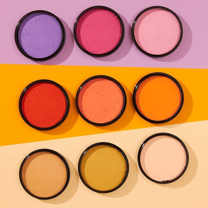 Pro Face & Body Paint Cake Pots by Moon Creations - Black - Professional Water Based Face Paint Makeup for Adults, Kids - 1.26oz