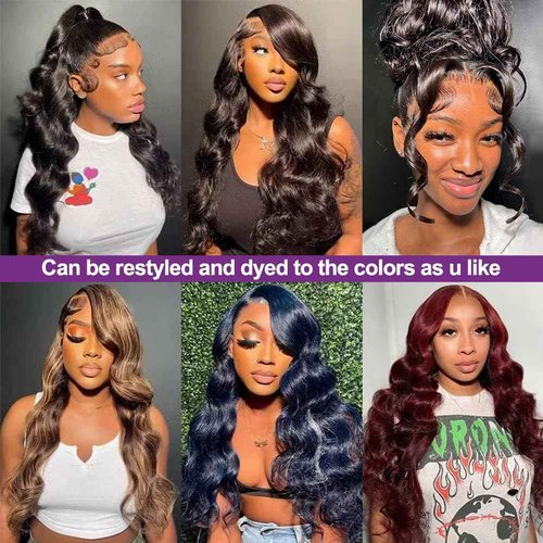 Uonoco 360 Lace Front Wigs Pre Plucked 360 HD Full Lace Frontal Black Wigs Body Wave Transparent Lace Front Wigs for Women With Baby Hair 20 Inch