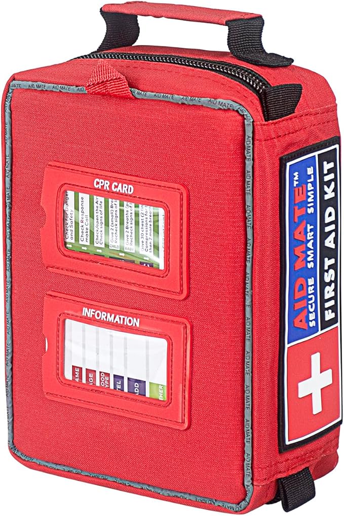 AID MATE Pro First Aid Kit with Molle System Portable Emergency Survival Kits Trauma Medical Kit for Home, Office, Car, Ou...