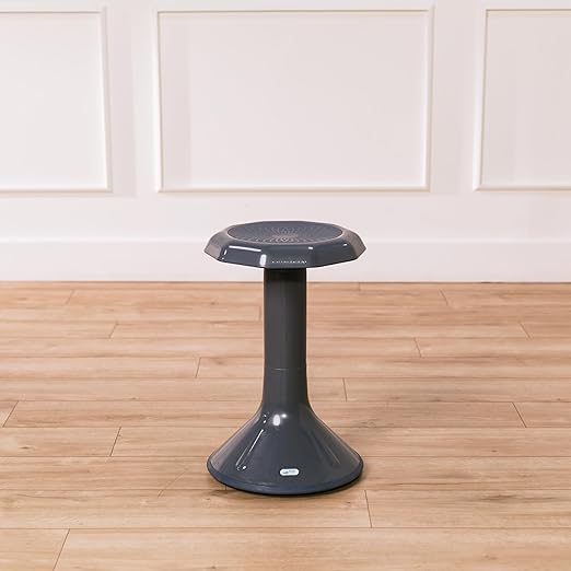 ECR4Kids ACE Active Core Engagement Wobble Stool, 20-Inch Seat Height, Flexible Seating, Grey