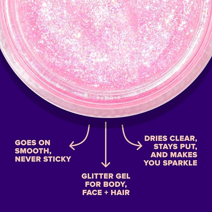UNICORN SNOT Holographic Face Glitter & Body Glitter Gel: Glitter Makeup, Festival Rave and Anime Cosplay, Halloween Costume Makeup - Vegan & Cruelty Free, 1.7 oz 3-Pack (Flamingo/UV/Bling)
