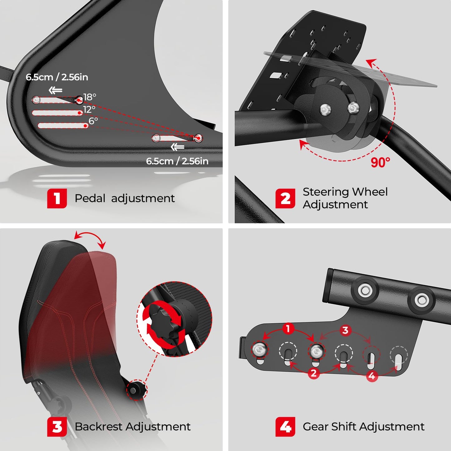 RACGTING Racing Simulator Cockpit - Adjustable Sim Racing Cockpit with Seat Compatible with Logitech G920 G29 G923, Thrustmaster T248 T300 T150 TX, for Xbox PS5 PS4 PC, Fits Fanatec DD1/DD2