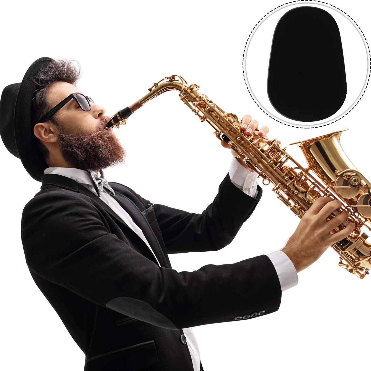 Boao 160 Pcs 0.8Mm Thick Saxophone And Clarinet Mouthpiece Cushion Sax Mouthpiece Patches Pads Cushions Thick Rubber With Strong