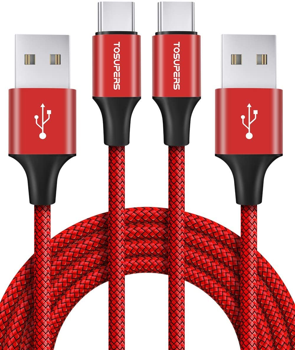 Tosupers Long Usb C Cable 10Ft, 2 Pack, 3A Fast Charging, Usb A To Usb C Charger Cable Braided For Samsung Galaxy S24 S23 S22 S2